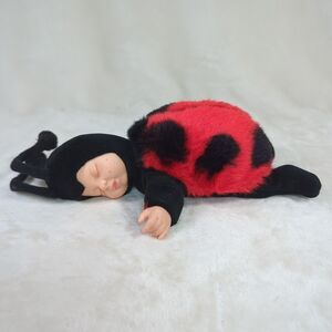 Anne Geddes Baby Ladybug Bean Fill Collection Plush 9" Doll VTG 1998 Rubber Face
